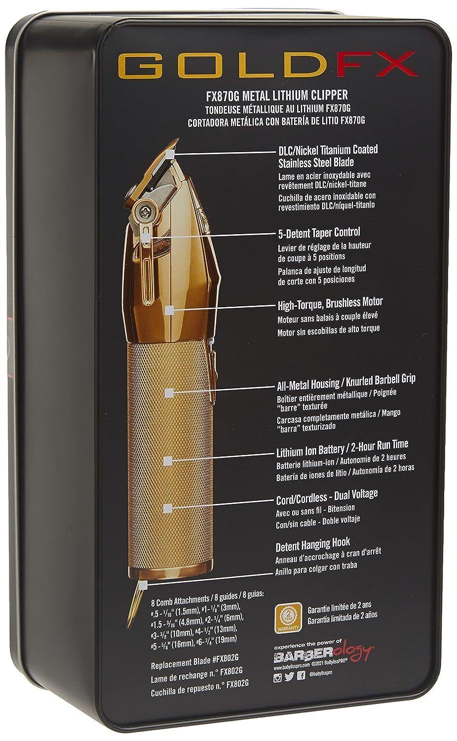 BabylissPRO GOLDFX Clipper & Trimmer with FREE Trimmer Charging Base