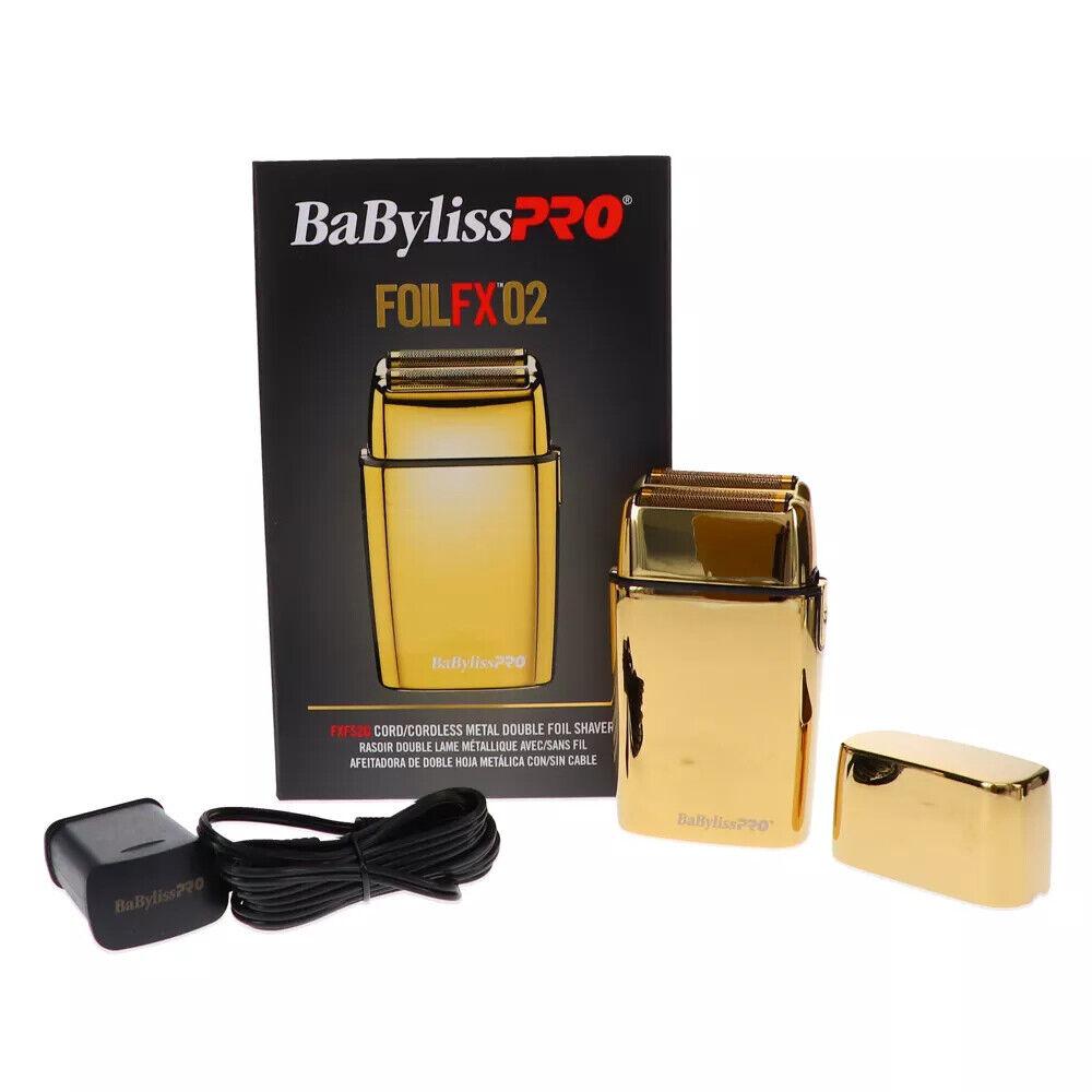 BaByliss PRO FOIL FX02 Cordless Metal GOLD Double Foil Shaver FXFS2G