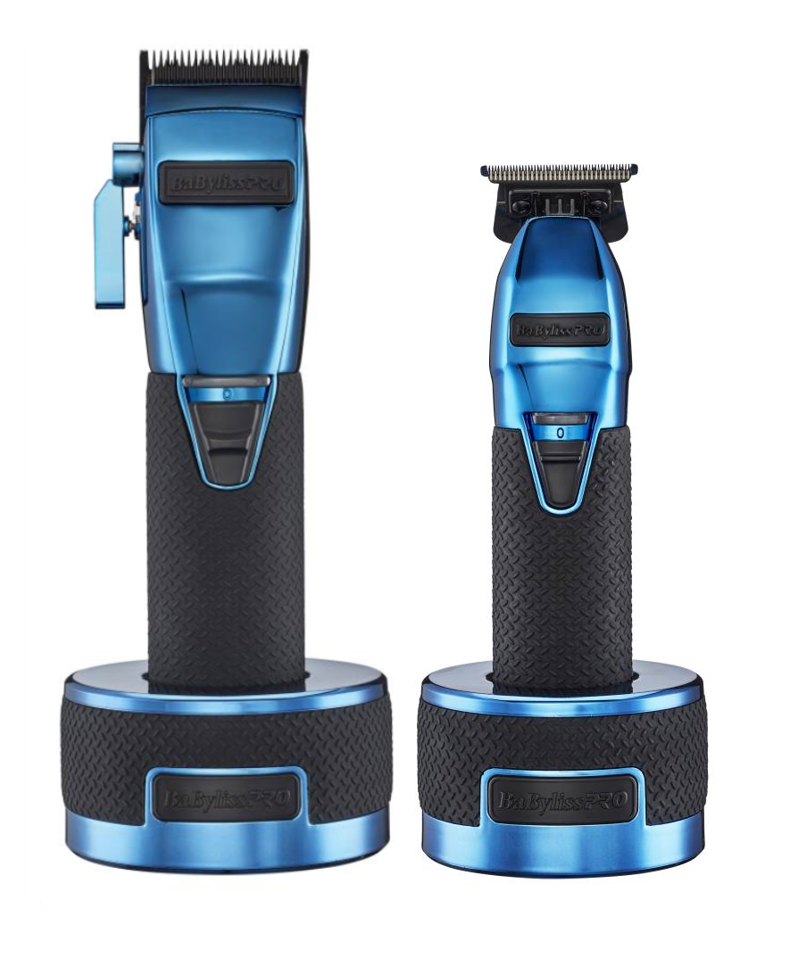 BaByliss PRO LimitedFX Boost+ Collection Clipper &Trimmer Charging Base Set-BLUE