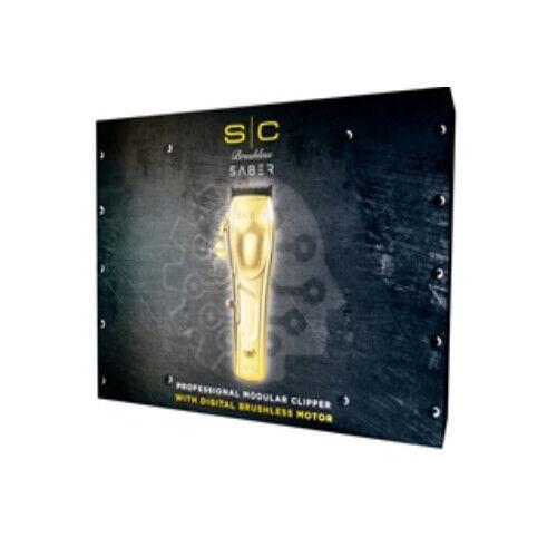 StyleCraft SABER Cordless Digital  Metal Gold Clipper with Brushless Motor-SC605G