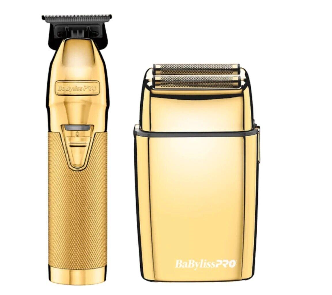 BaByliss PRO GoldFX Cordless Trimmer+GoldFX Double Foil Shaver COMBO-FXHOLPK2G