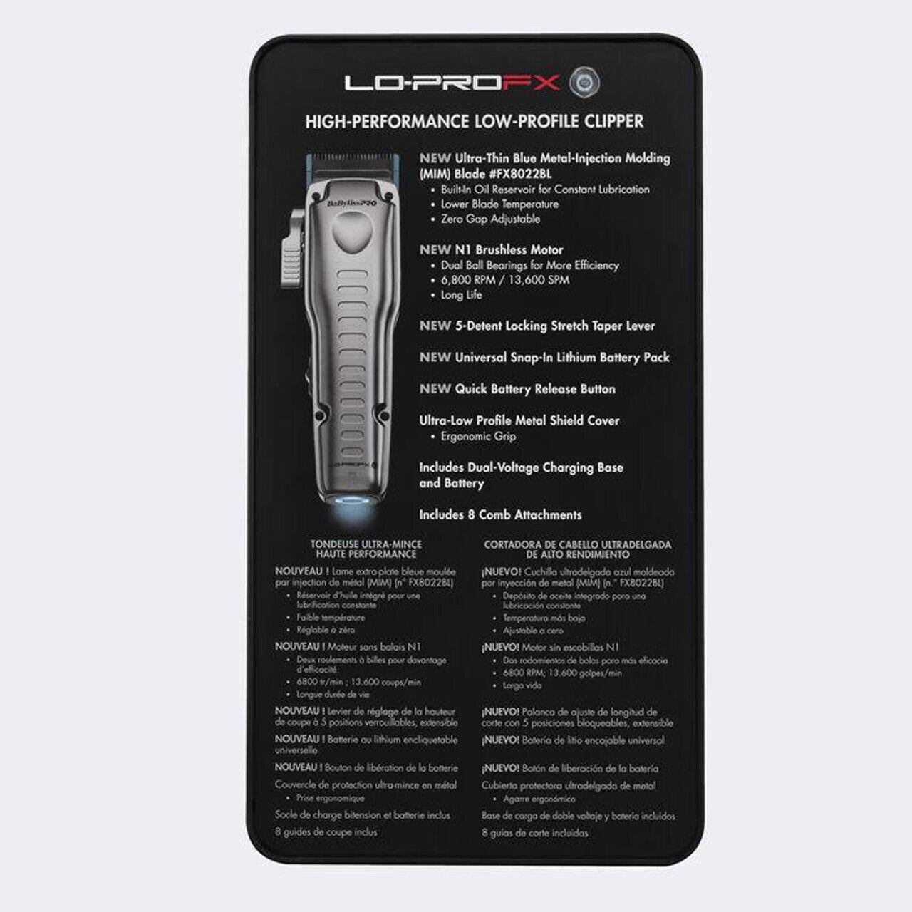 BaBylissPRO FXONE LoPROFX High Performance Clipper 110-220 Volts#FX829-BRAND NEW