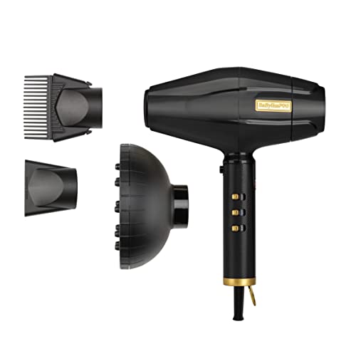 BaBylissPRO High-Performance Turbo BLACKFX Hair Dryer BLACK