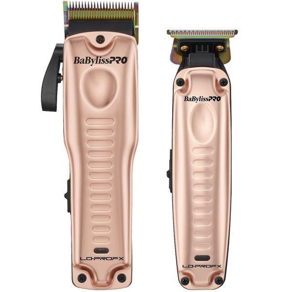 BaBylissPRO LO-PROFX High Performance Clipper & Trimmer Combo Set-ROSE GOLD-FXHOLPKLP-RG