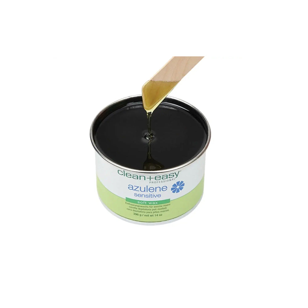 Clean + Easy Hair Removal Soft Wax With Azulene To Reduce Redness And Irritation- Ideal For Sensitive Skin, 14 oz