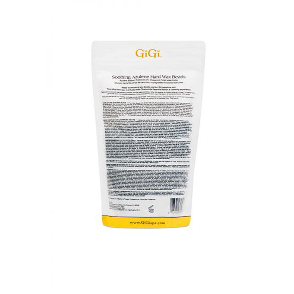 GiGi Hard Wax Beads, Soothing Azulene Hair Removal Wax for Sensitive Skin, 14 oz