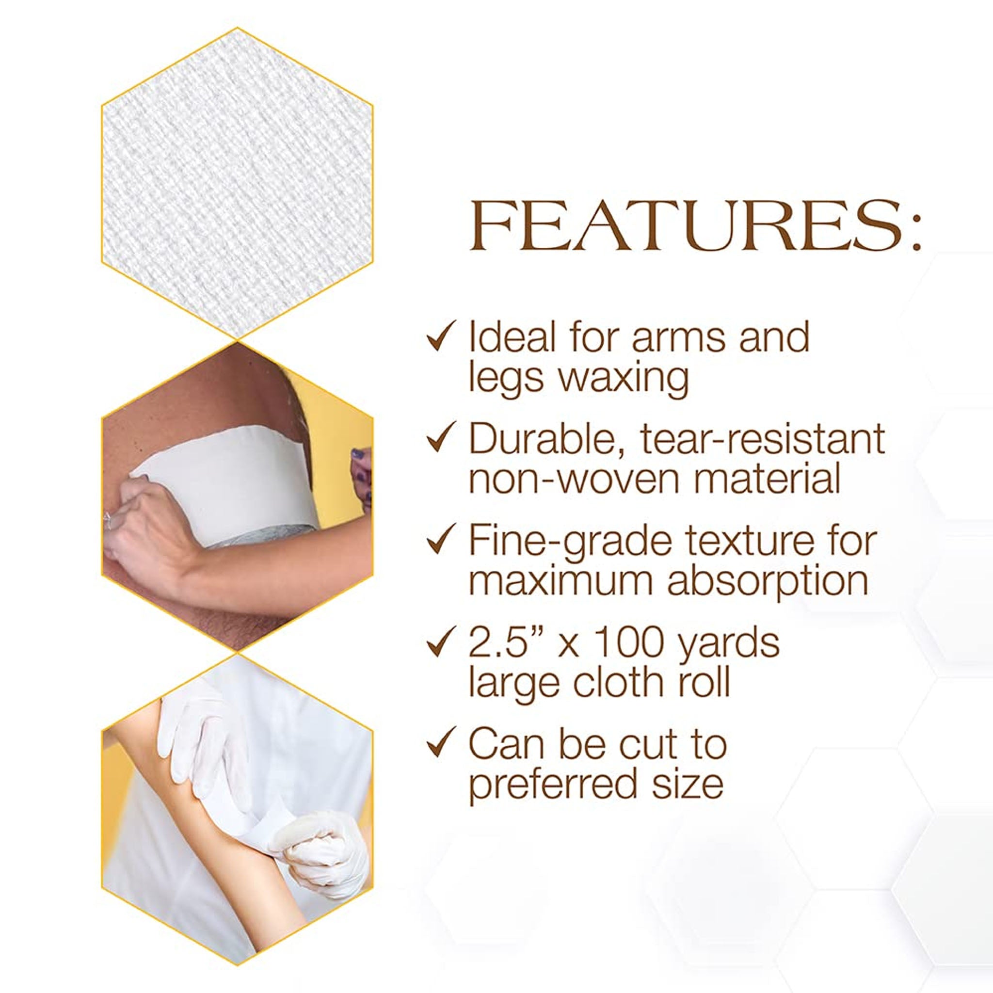 Gigi Natural Muslin Epilating Roll, 2.5 In x 100 Yards