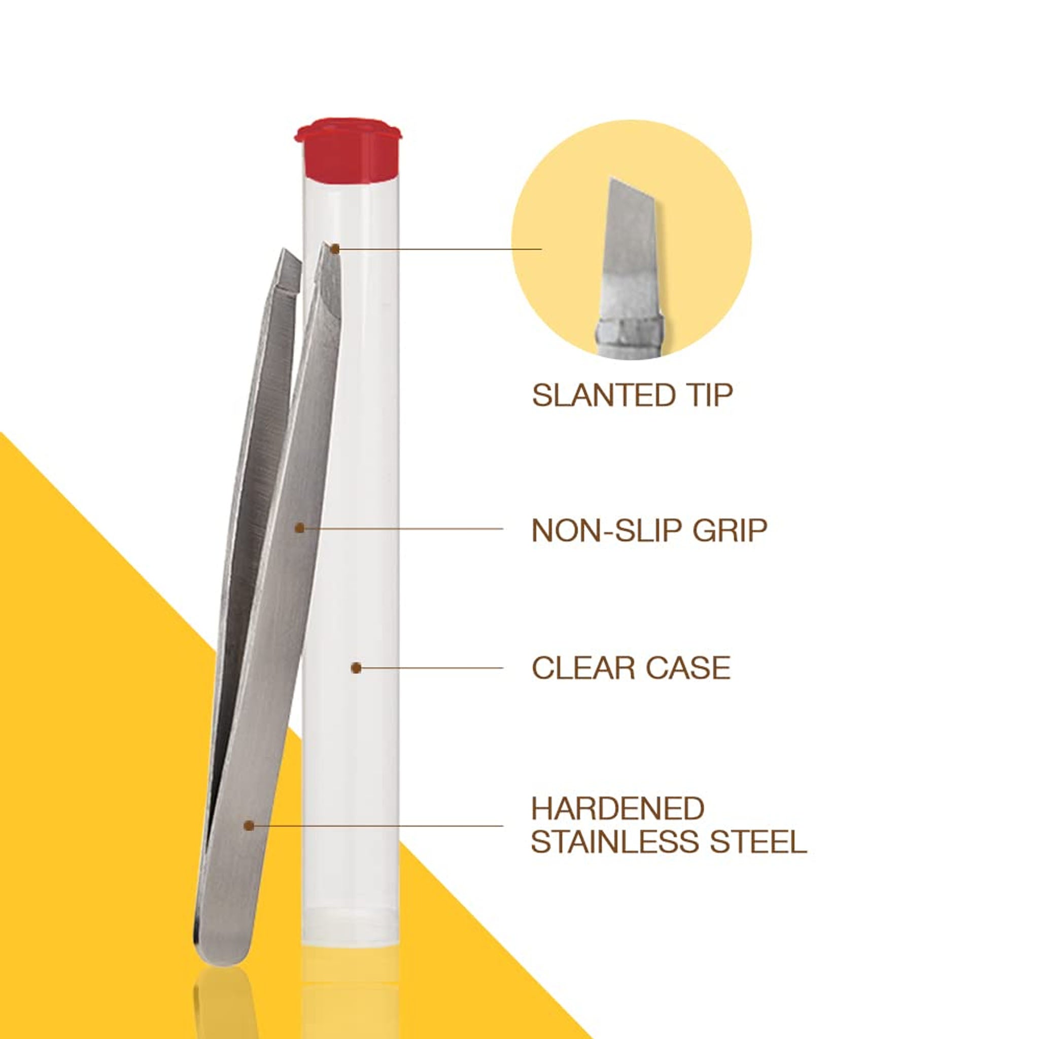 GiGi Slanted Tweezer for Ingrown Hair and Stubble Removal