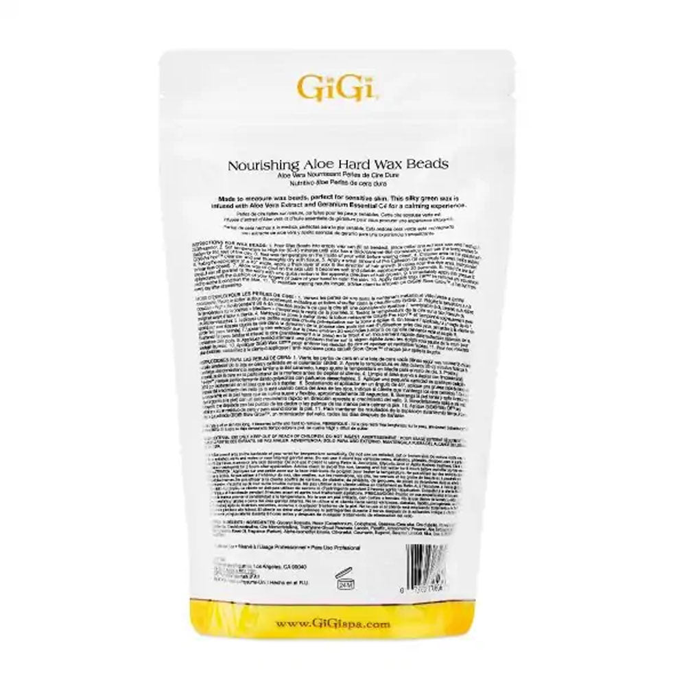 GiGi Nourishing Aloe Hard Wax Beads for Hair Removal, 14 oz bag