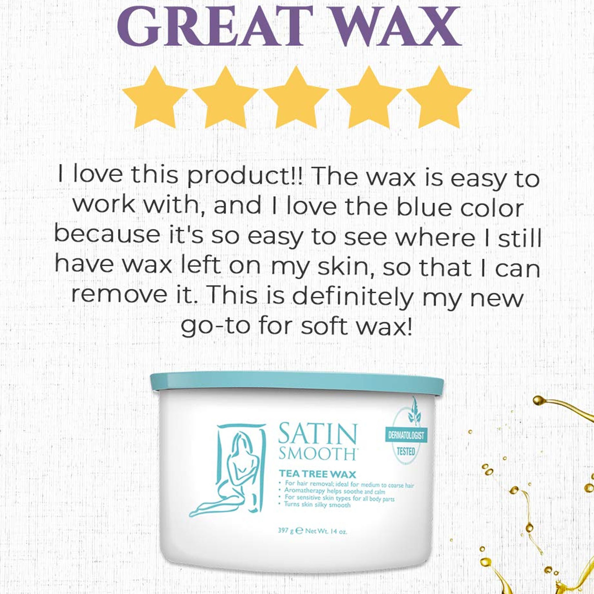 Satin Smooth TEA TREE WAX 14 oz