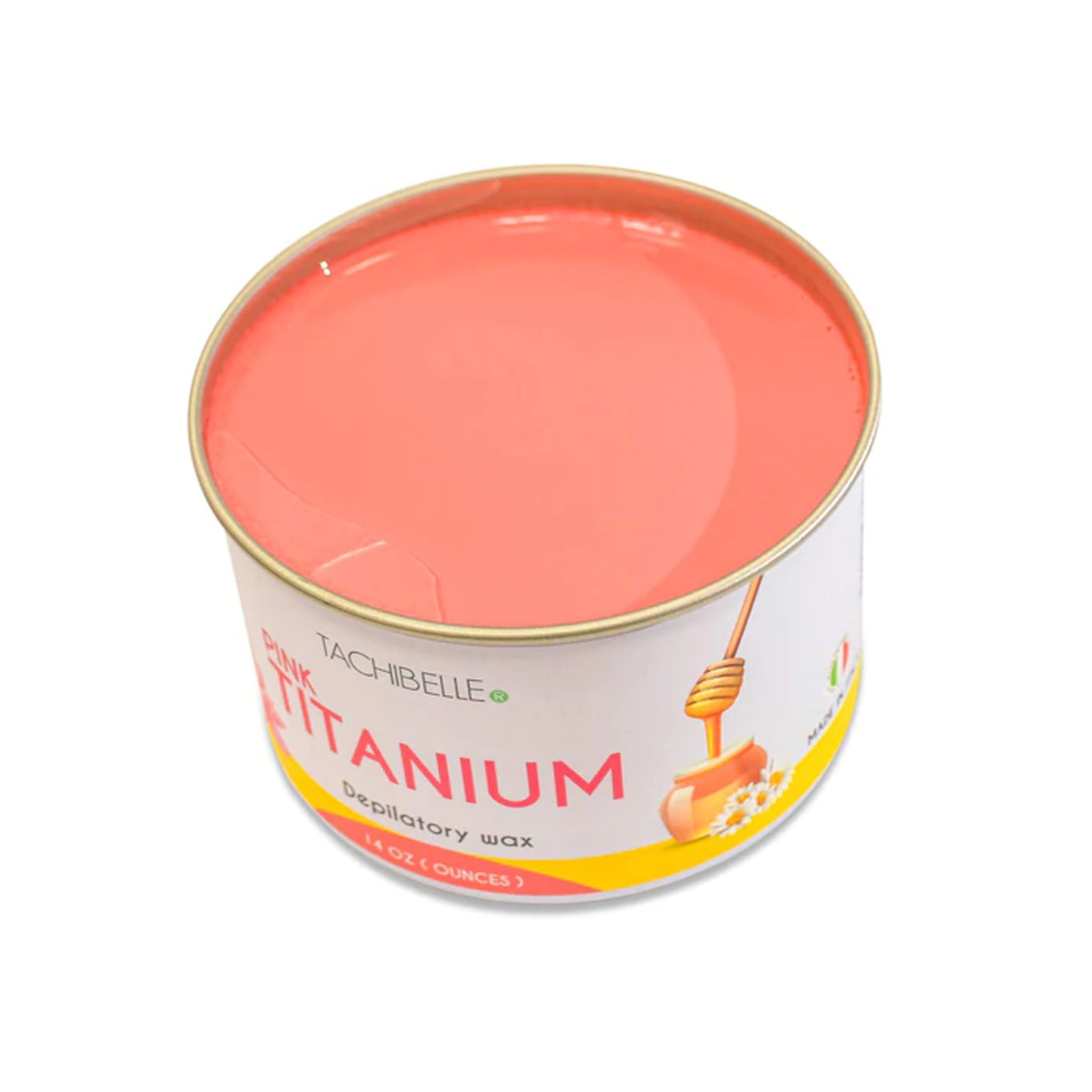 Tachibelle Depilatory Wax 14 Oz Professional Hair Removal, Women Men, Home Waxing for All Body and Brazilian Bikini Made in Italy (Pink Titanium)