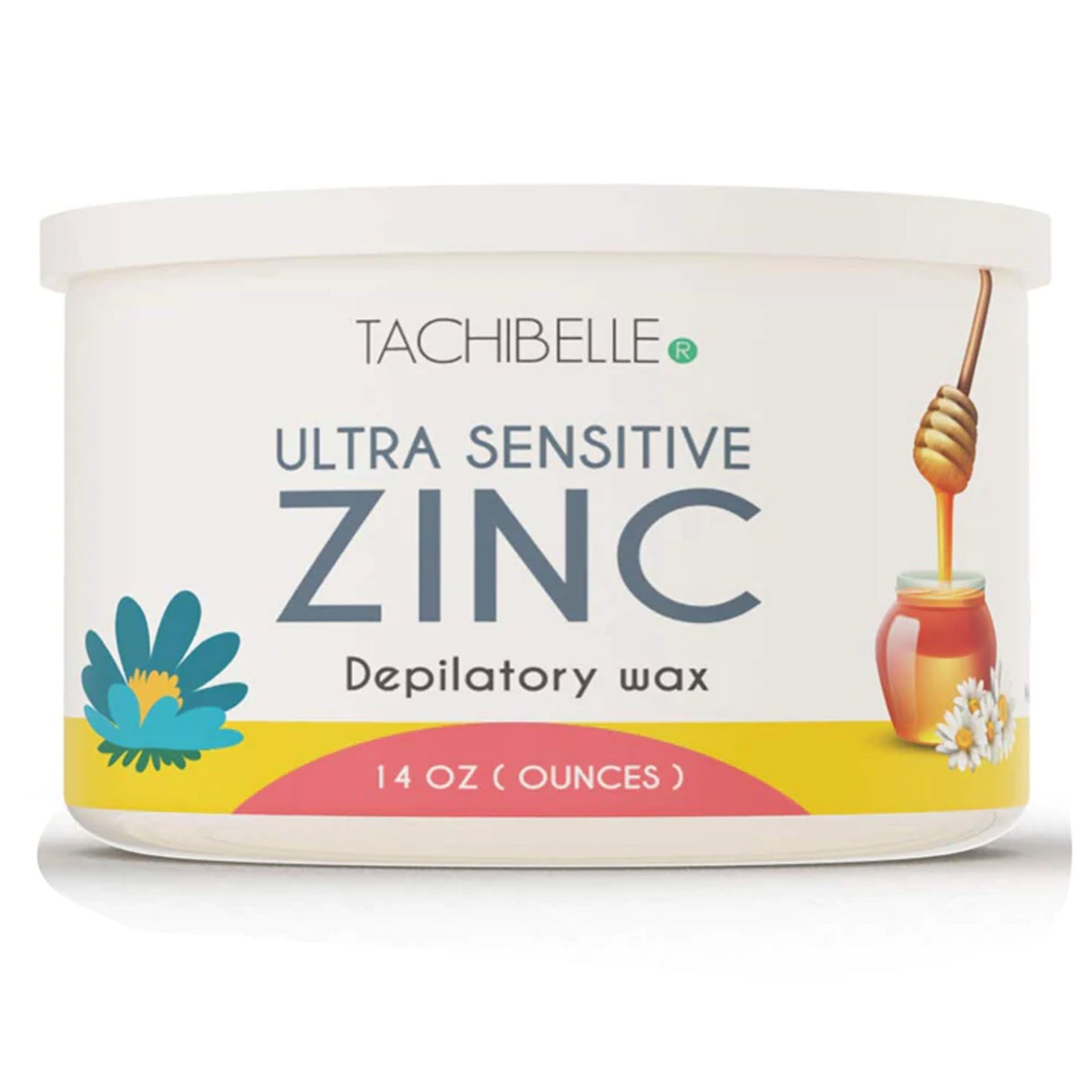 Tachibelle Depilatory Wax 14 Oz Professional Hair Removal, Women Men, Home Waxing for All Body and Brazilian Bikini Made in Italy (Zinc Wax)
